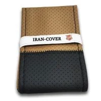 دور فرمان دوختنی مشکی کرم-