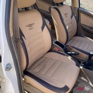 روکش صندلی تمام چرم خارجی پژو پارس و 405 کرم