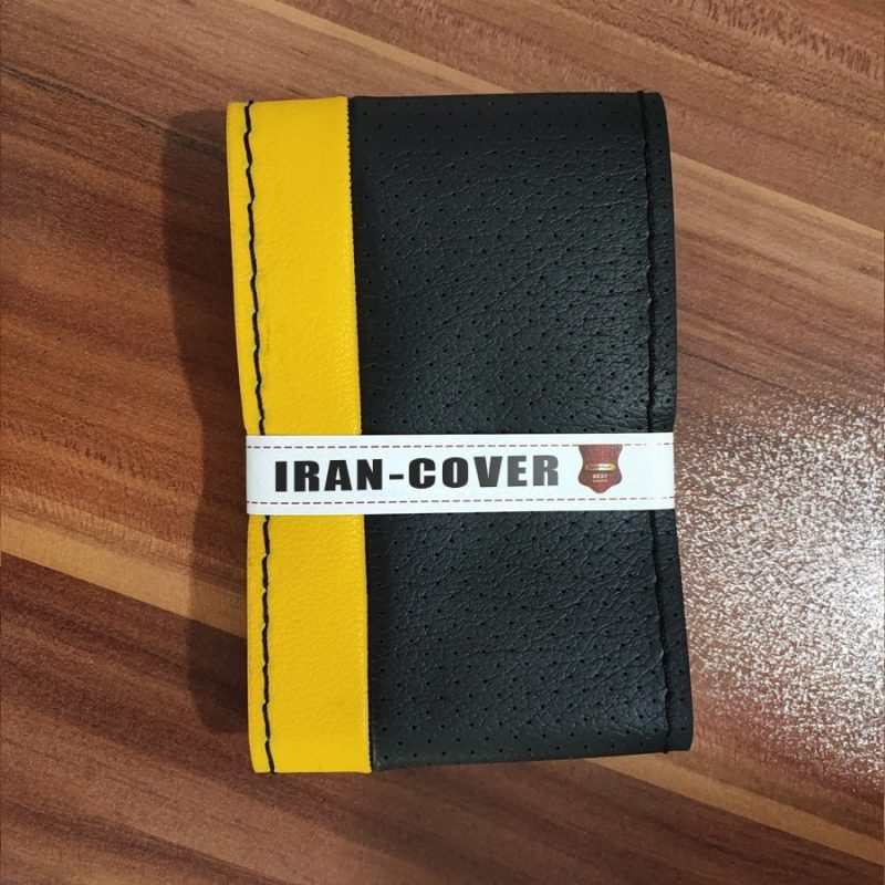 دور فرمان دوختنی مشکی زرد لاکچری