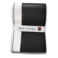 دور فرمان دوختنی مشکی سفید لاکچری