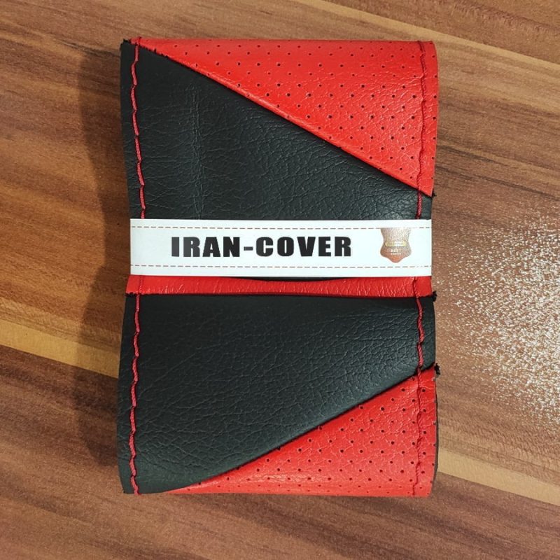 دور فرمان دوختنی مشکی قرمز لاکچری