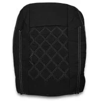 روکش صندلی برزنتی صبا مشکی دوخت سفید-min