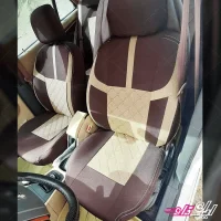 روکش صندلی برزنتی قهوه ای کرم سمند پرشیا و 405