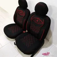 روکش صندلی برزنتی طرح سوپر وی آی پی دوخت قرمز