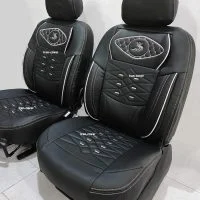 روکش صندلی تمام چرم پژو 206 و 207 طرح سوپر VIP دوخت سفید