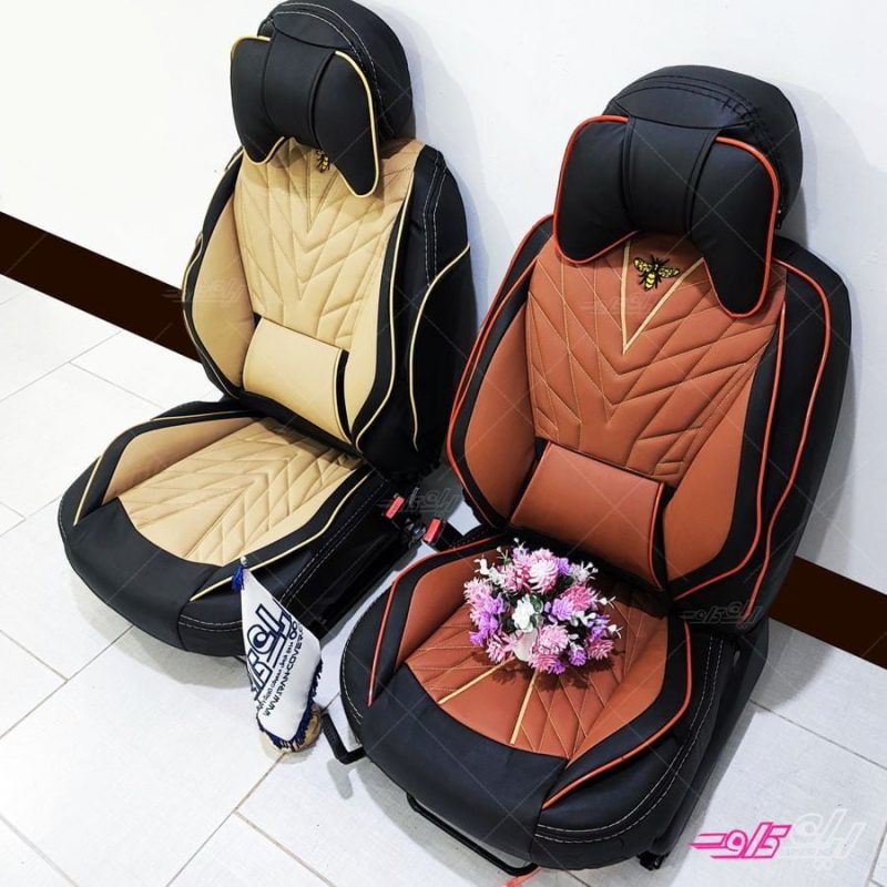 روکش صندلی تمام چرم پژو 405 GLX و پژو پارس طرح آئودی