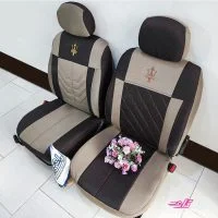 روکش صندلی پارچه ای پژو پارس و 405 کرم قهوه ای