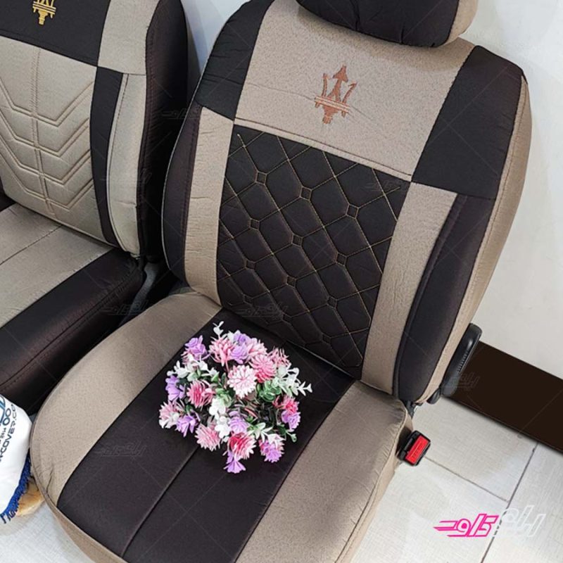 روکش صندلی پارچه ای پژو پارس و 405 قهوه ای کرم