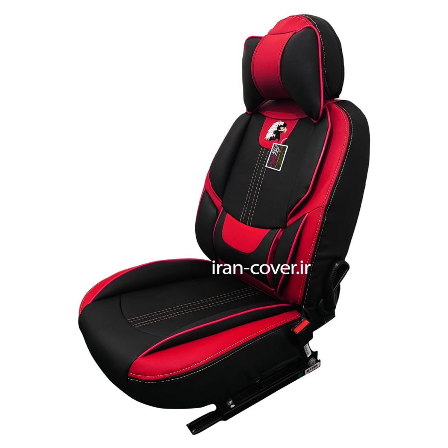 روکش صندلی چرم ایران کاور طرح خلبانی مناسب برای ساینا و تیبا 1 جدید -قرمز