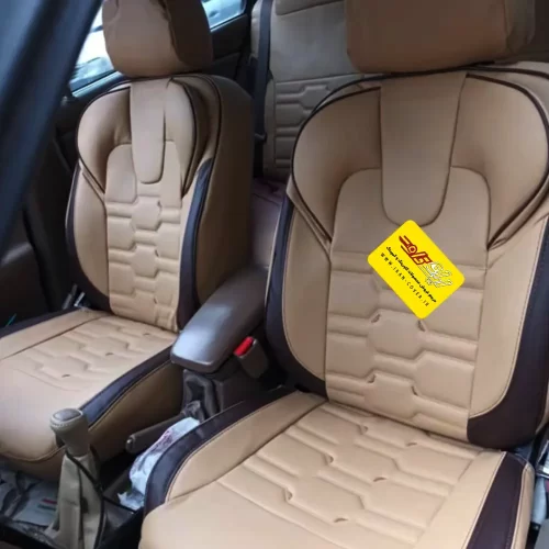 روکش صندلی چرم سمند طرح VIP-شکلاتی