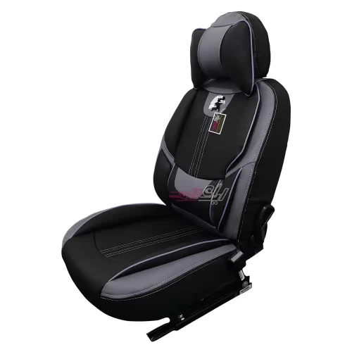 روکش صندلی چرم ایران کاور طرح خلبانی مناسب برای ساینا و تیبا 1 جدید طوسی