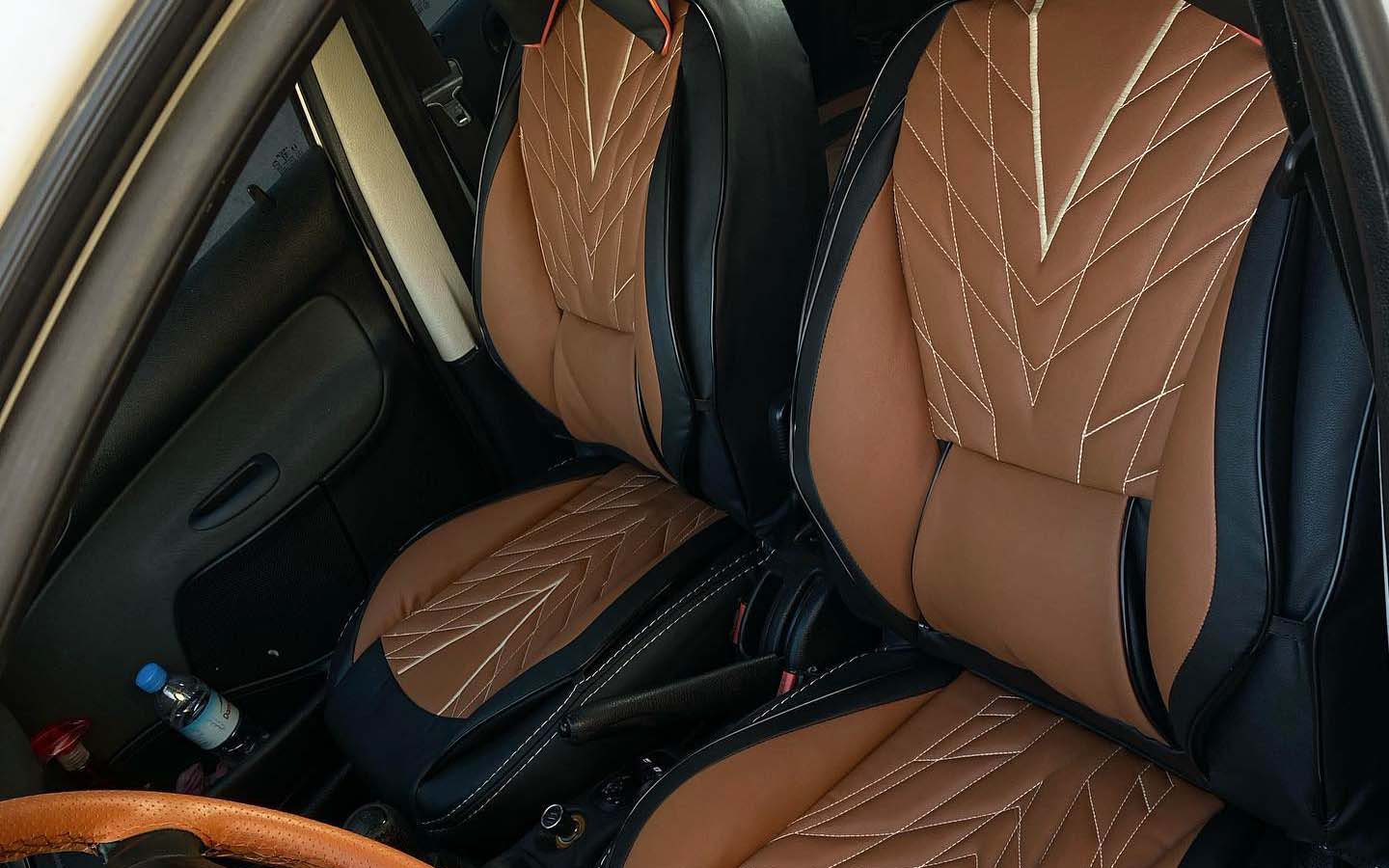 روکش صندلی مشکی مارون طرح آئودی